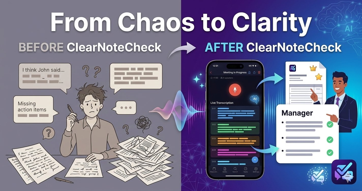 Before and After ClearNoteCheck